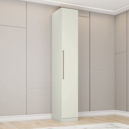 Guarda Roupa 1 Porta e 6 Prateleiras Seletto Branco/Areia HP - 1 Guarda Roupa 1 Porta e 6 Prateleiras Seletto Branco/Areia HP - 1