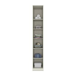 Guarda Roupa 1 Porta e 6 Prateleiras Seletto Branco/Areia HP - 3 Guarda Roupa 1 Porta e 6 Prateleiras Seletto Branco/Areia HP - 3