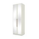 Ver imagem 3 de Guarda Roupa 2 Portas com Cabideiro e Espelho Predileto Branco/Areia HP