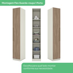Guarda Roupa 1 Porta com 6 Prateleiras   - 5