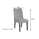 Ver mais imagens de Sala de Jantar Completa Chanel C/ Tampo Madeirado C/ Vidro Orgânico 136x136cm e 6 Cadeiras Stela