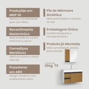 Ver imagem 4 de Kit Armário de Banheiro Fimap Gabinete com Cuba Lavatório King 73cm Fimap Branco Freijó