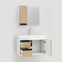 Ver imagem 2 de Kit Armário de Banheiro Fimap Gabinete com Cuba Lavatório King 73cm Fimap Branco Freijó