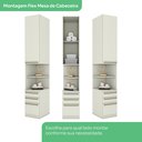 Ver imagem 6 de Mesa de Cabeceira 3 Gavetas e 1 Porta Branco Seletto