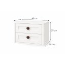 Ver imagem 6 de Kit 2 Mesas de Cabeceira Suspensas 40cm com 2 Gavetas MDF 15mm Branco Mesa de Cabeceira Já Montadas
