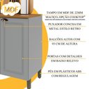 Ver imagem 4 de Cozinha 2 Peças Balcão 1,20m (sem Tampo) e Armário 3 Portas de Vidro Titânio Fosco Amoudi