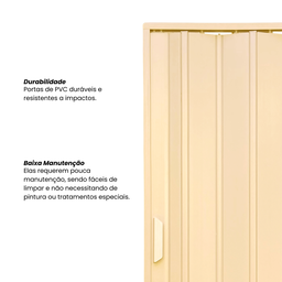 Porta Sanfonada de PVC 210X72cm Bariri - 4