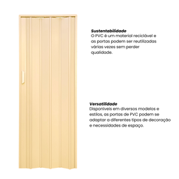 Porta Sanfonada de PVC 210X72cm Bariri - 6