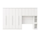 Ver imagem 6 de Guarda Roupa Modulado Casal Safira Linear 11 Portas 10 Gavetas MDF Fosco Branco