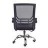 Cadeira Secretária Giratória Mesh Braço Flexível Best Chair Preta - 3