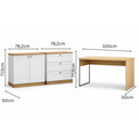 Ver imagem 6 de Conjunto Office Mesa e 2 Balcões Infinity Savana/Branco