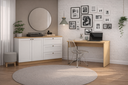 Ver imagem 1 de Conjunto Office Mesa e 2 Balcões Infinity Savana/Branco
