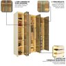 Guarda-roupa Modulado Reflecta 6 Portas 262,2cm X 240cm 100% Mdf Innova - 6