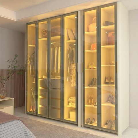 Guarda-Roupa Modulado Reflecta 6 Portas 262,2cm x 240cm 100% MDF Innova Bege/Off White