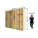 Ver imagem 4 de Guarda-Roupa Modulado Reflecta 6 Portas 262,2cm x 240cm 100% MDF Innova Bege/Off White
