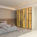Ver mais imagens de Guarda-Roupa Modulado Reflecta 6 Portas 262,2cm x 240cm 100% MDF Innova Bege/Off White