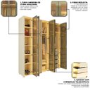 Ver imagem 7 de Guarda-Roupa Modulado Reflecta 6 Portas 262,2cm x 240cm 100% MDF Innova Bege/Off White