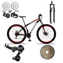 Ver imagem 2 de Bicicleta Mountain Bike 21 Velocidades Aço Suspensão Shimano Cor Grafite