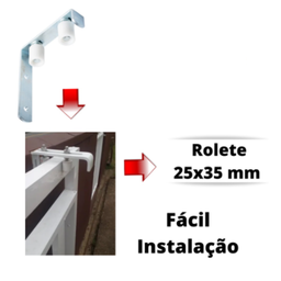 Guia Barra L Para Portão De Correr Com 2 Roletes 25 X 35 - 4
