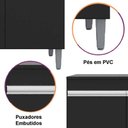 Ver imagem 5 de Balcão de Pia para Cozinha 120 Cm Kadu 3 Portas Preto