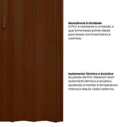 Porta Sanfonada de PVC 210x94cm Bariri Coffe - 4 Porta Sanfonada de PVC 210x94cm Bariri Coffe - 4