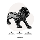 Ver imagem 3 de Escultura Estátua Leão Caminhando Grande 83 Cm:preto Brilho