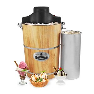 Elite Gourmet Egc-old Fashioned Máquina de Sorvete 6 Quartos Madeira