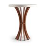 Conjunto de 02 Mesa de Canto Cálice Redonda 40 e 60cm de Altura Branco - 2