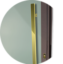 Ver imagem 4 de Porta Murano c/Puxador D. Super Marrom Corten Dourado 90 Brimak