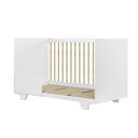 Ver imagem 3 de Berço Mini Cama Flocos com Suporte para Mosquiteiro 100% MDF Branco - Tigus
