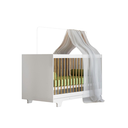 Ver imagem 2 de Berço Mini Cama Flocos com Suporte para Mosquiteiro 100% MDF Branco - Tigus