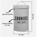 Ver imagem 3 de Pote para Biscoitos Manhattan em Aço Galvanizado Branco 1,7l - Hauskraft