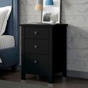 Ver imagem 1 de Mesa de Cabeceira 3 Gavetas Dm-113 Preto