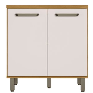 Balcão para Pia de Cozinha 80cm 2 Portas com Tampo Criare Freijó/off Acetinado - Poliman