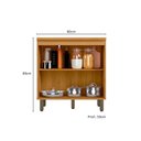 Ver imagem 4 de Balcão para Pia de Cozinha 80cm 2 Portas com Tampo Criare Freijó/off Acetinado - Poliman