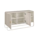 Ver imagem 7 de Balcão Buffet 135cm 2 Portas Orgânico Pé Metal Luna BP Offwhite