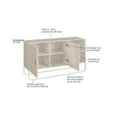 Ver imagem 6 de Balcão Buffet 135cm 2 Portas Orgânico Pé Metal Luna BP Offwhite