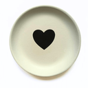 Ver imagem 2 de Prato de Cerâmica Branca - Coração Preto - Casa Toco