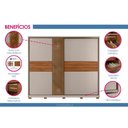 Ver imagem 5 de Guarda Roupa Casal 2 Portas Authentic Nogueira/Nude Demóbile