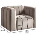 Ver imagem 3 de Poltrona Decorativa Retrô Moderna Sala de Estar