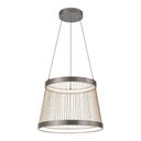 Ver imagem 1 de Lustre Pendente Nordecor Beys 2940 Cinza / Dourado Led Bivolt