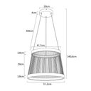 Ver imagem 5 de Lustre Pendente Nordecor Beys 2940 Cinza / Dourado Led Bivolt