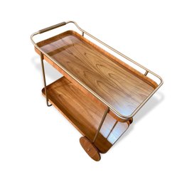 Carrinho Bar Adega Montreal Industrial Tampo Laminado Mel - Dourada - 1