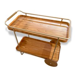Carrinho Bar Adega Montreal Industrial Tampo Laminado Mel - Dourada - 2