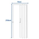 Ver imagem 3 de Porta Sanfonada de PVC 210x72cm Gelo Bariri Eko Premium