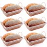 Kit 6 Cestas Papel 29x12cm Servir Pães Restaurantes Forro Tecido Frutas Decoração Retangulares - 2