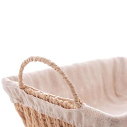 Kit 6 Cestas Papel 29x12cm Servir Pães Restaurantes Forro Tecido Frutas Decoração Retangulares - 4