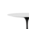 Mesa de Jantar Saarinen Oval 160x90 Cm Mármore Carrara Base Preta Linn Design Mesa de Jantar Saarine - 2