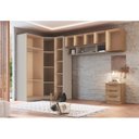 Ver imagem 2 de Guarda Roupa Modulado Casal 9 Peças 6 Portas 3 Gavetas Requinte+ Cinza/Bronze, Duna Line, Macadâmia