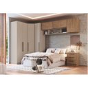 Ver imagem 1 de Guarda Roupa Modulado Casal 9 Peças 6 Portas 3 Gavetas Requinte+ Cinza/Bronze, Duna Line, Macadâmia